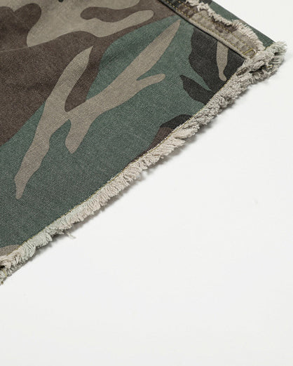 Camouflage Cargo Pants with Double Waist