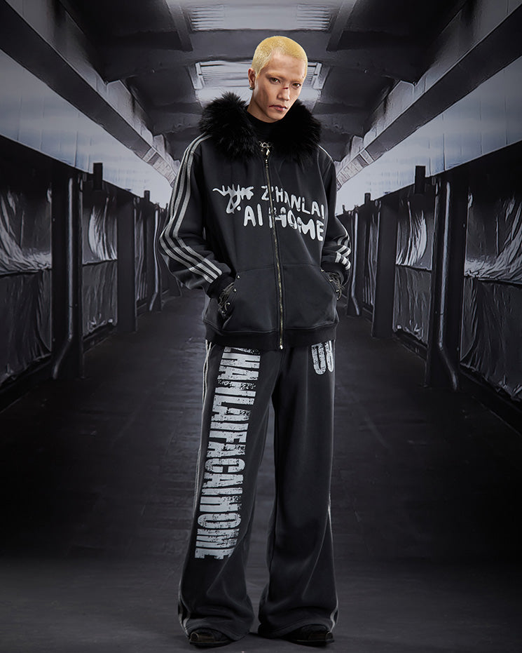 American Vintage Distressed Double-Waist Sweatpants