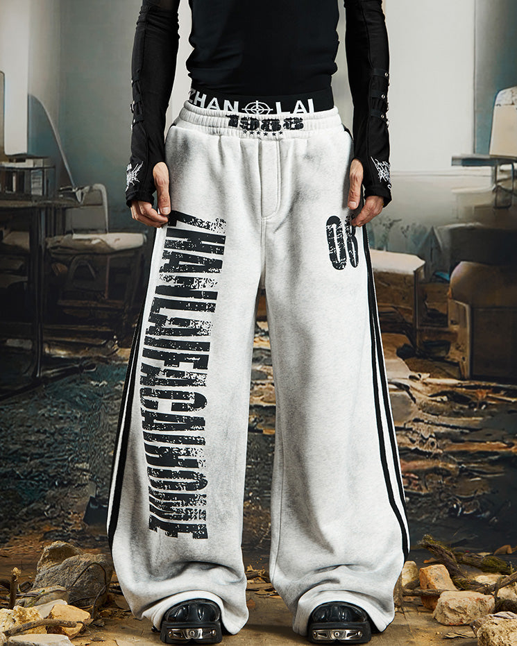 American Vintage Distressed Double-Waist Sweatpants