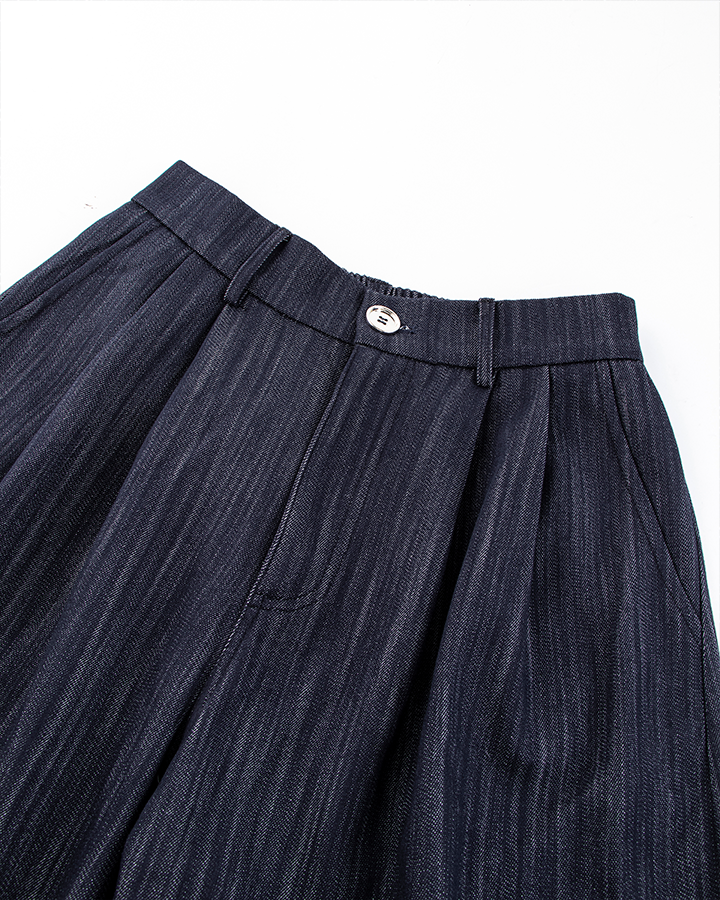 Wide-Leg Denim Pants