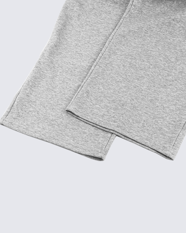 Plaid Shirt-Waist Wide-Leg Sweatpants