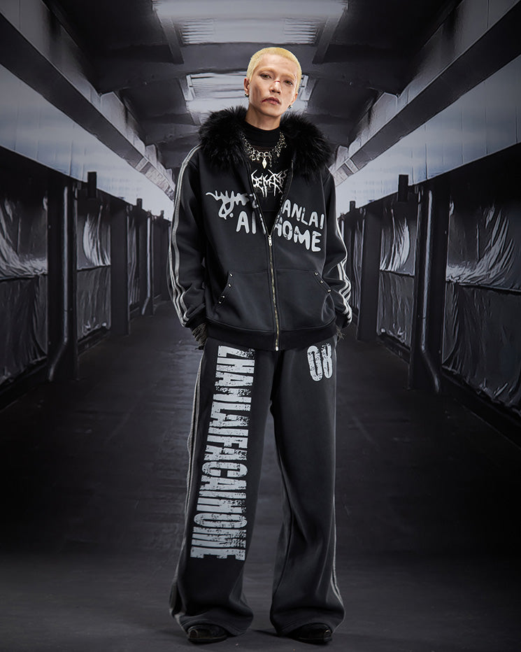 American Vintage Distressed Double-Waist Sweatpants