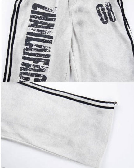 American Vintage Distressed Double-Waist Sweatpants