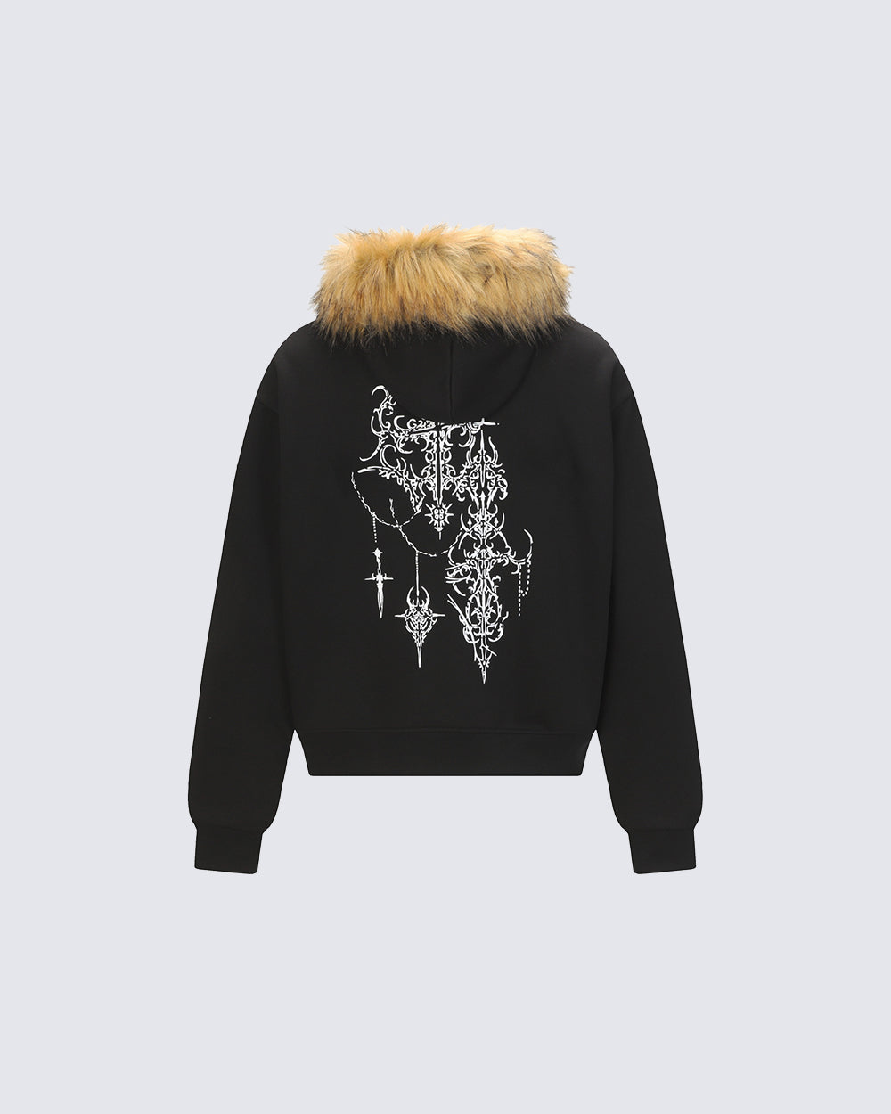 American Street Style Printed Hoodie Jacket