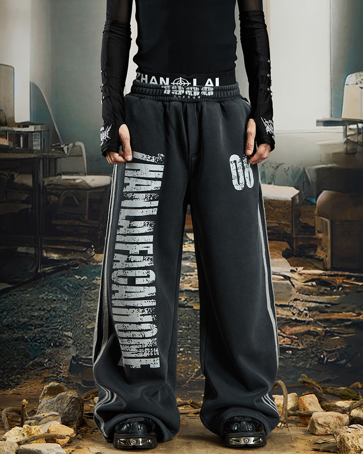 American Vintage Distressed Double-Waist Sweatpants