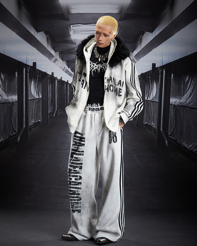 American Vintage Distressed Double-Waist Sweatpants