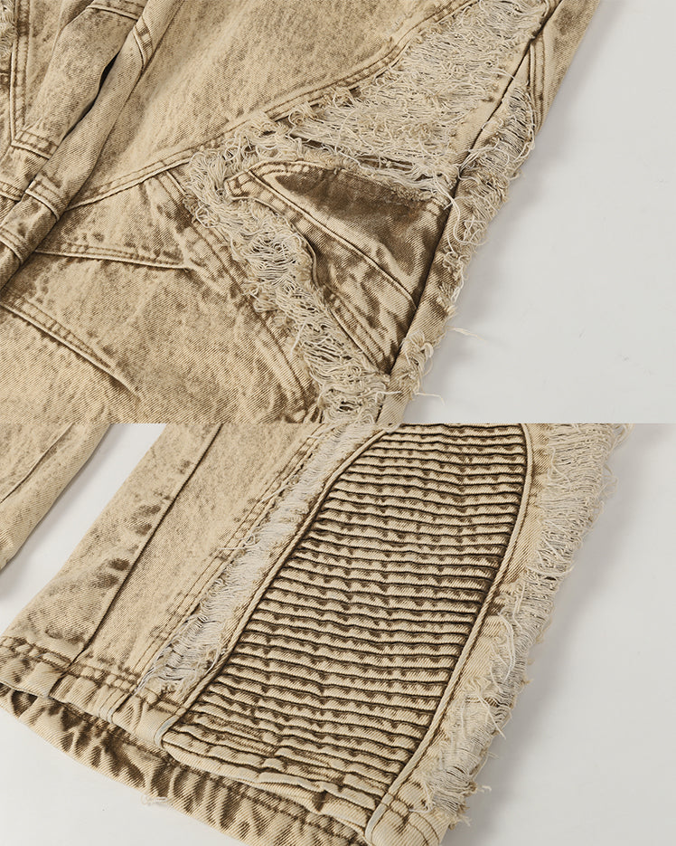 American Retro Distressed Wax-Dyed Jeans