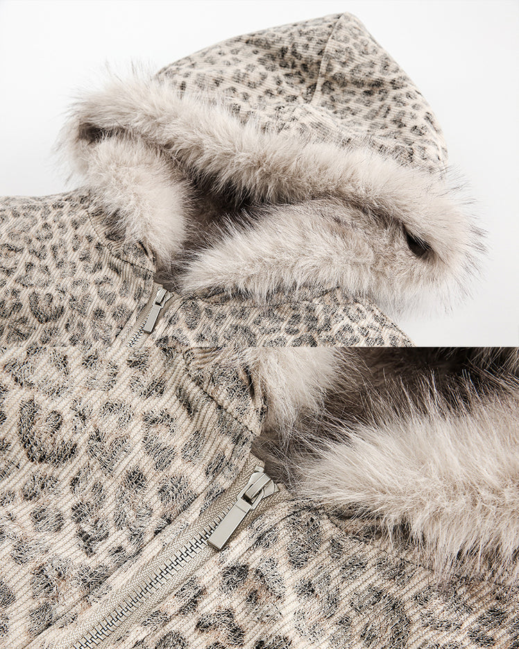 American Street Leopard Padded Cotton Jacket
