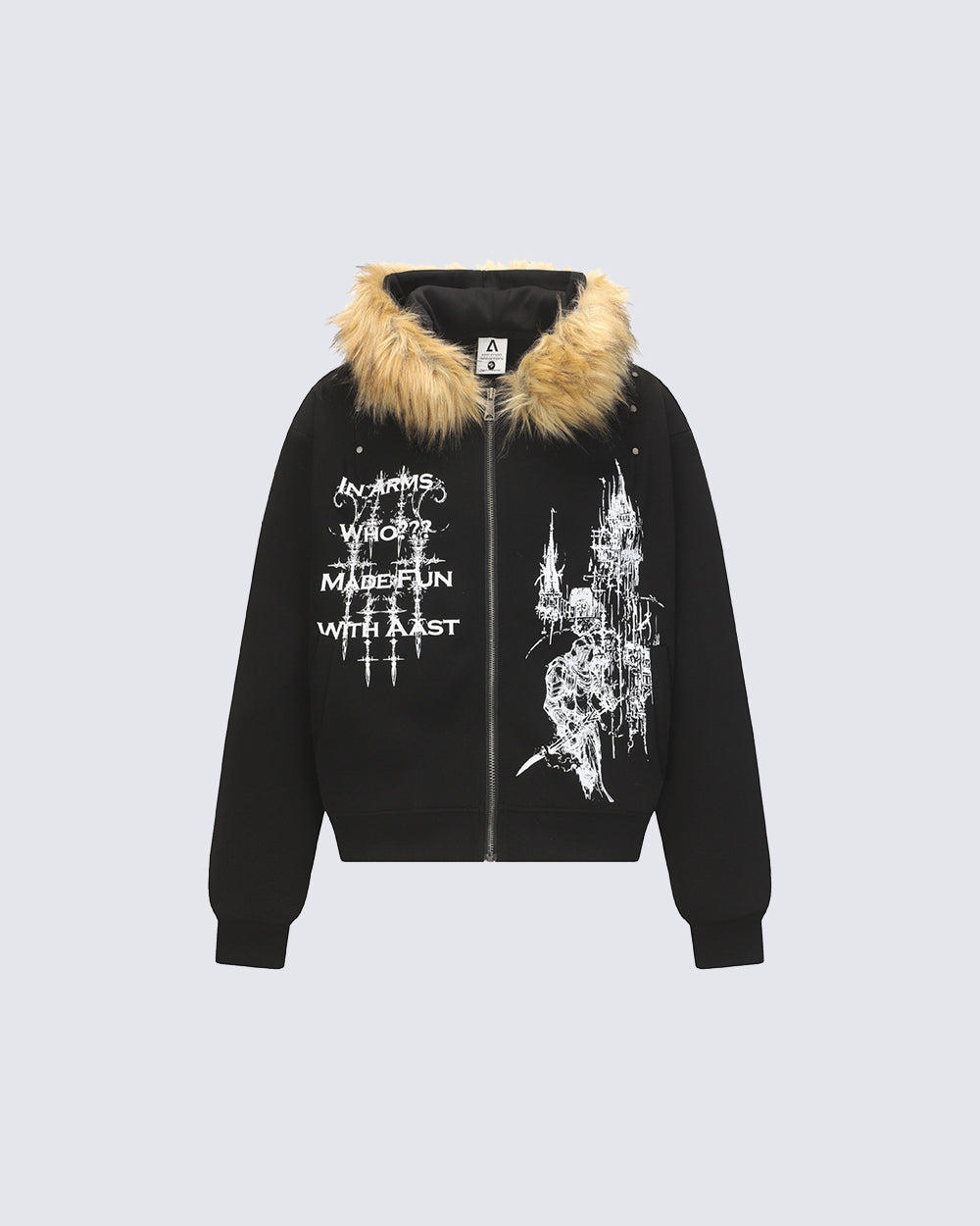 American Street Style Printed Hoodie Jacket