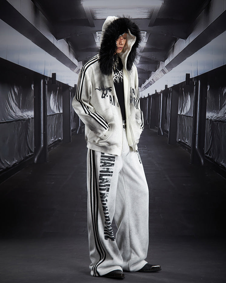 American Vintage Distressed Double-Waist Sweatpants