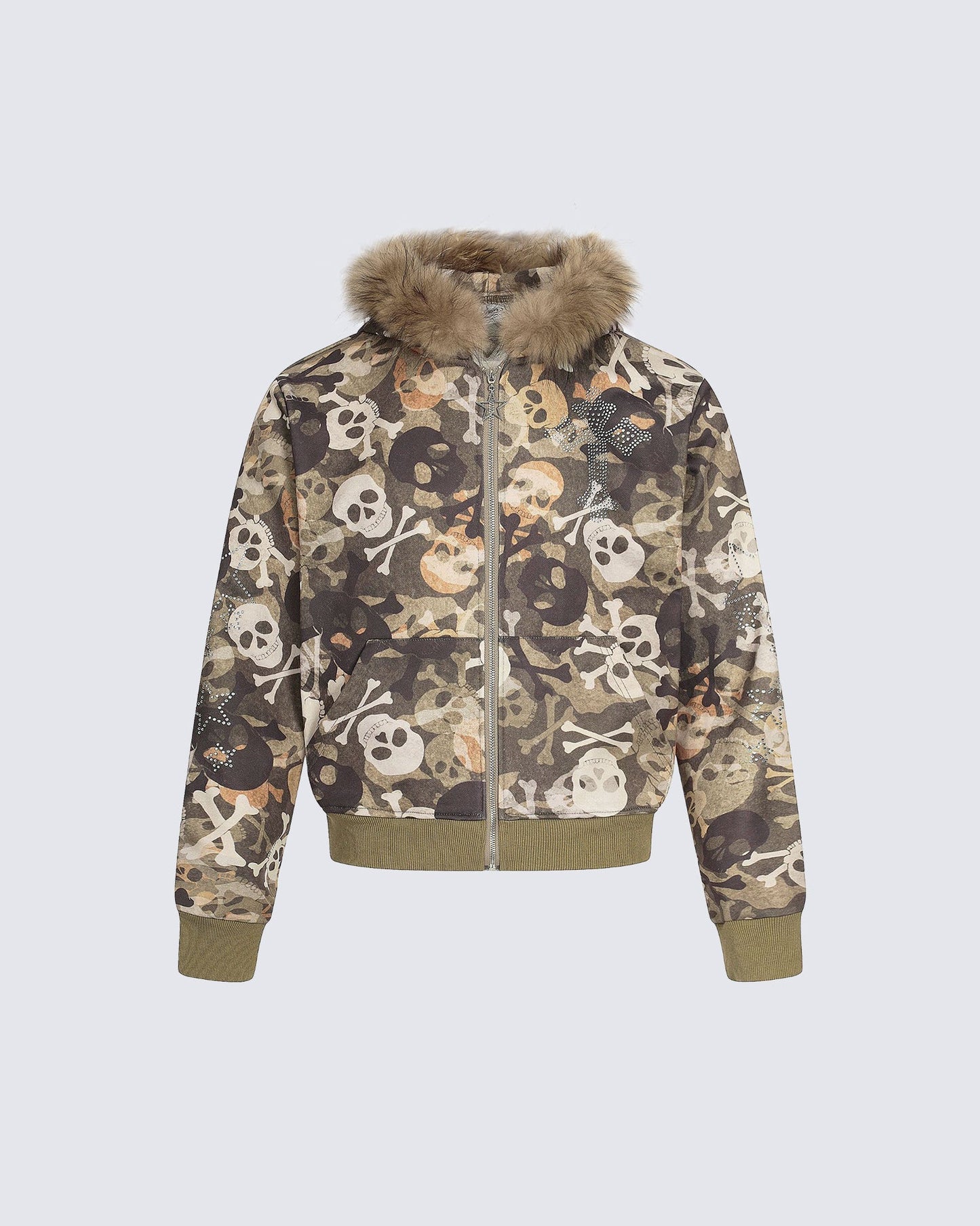 American Streetwear Skull Camo Hoodie